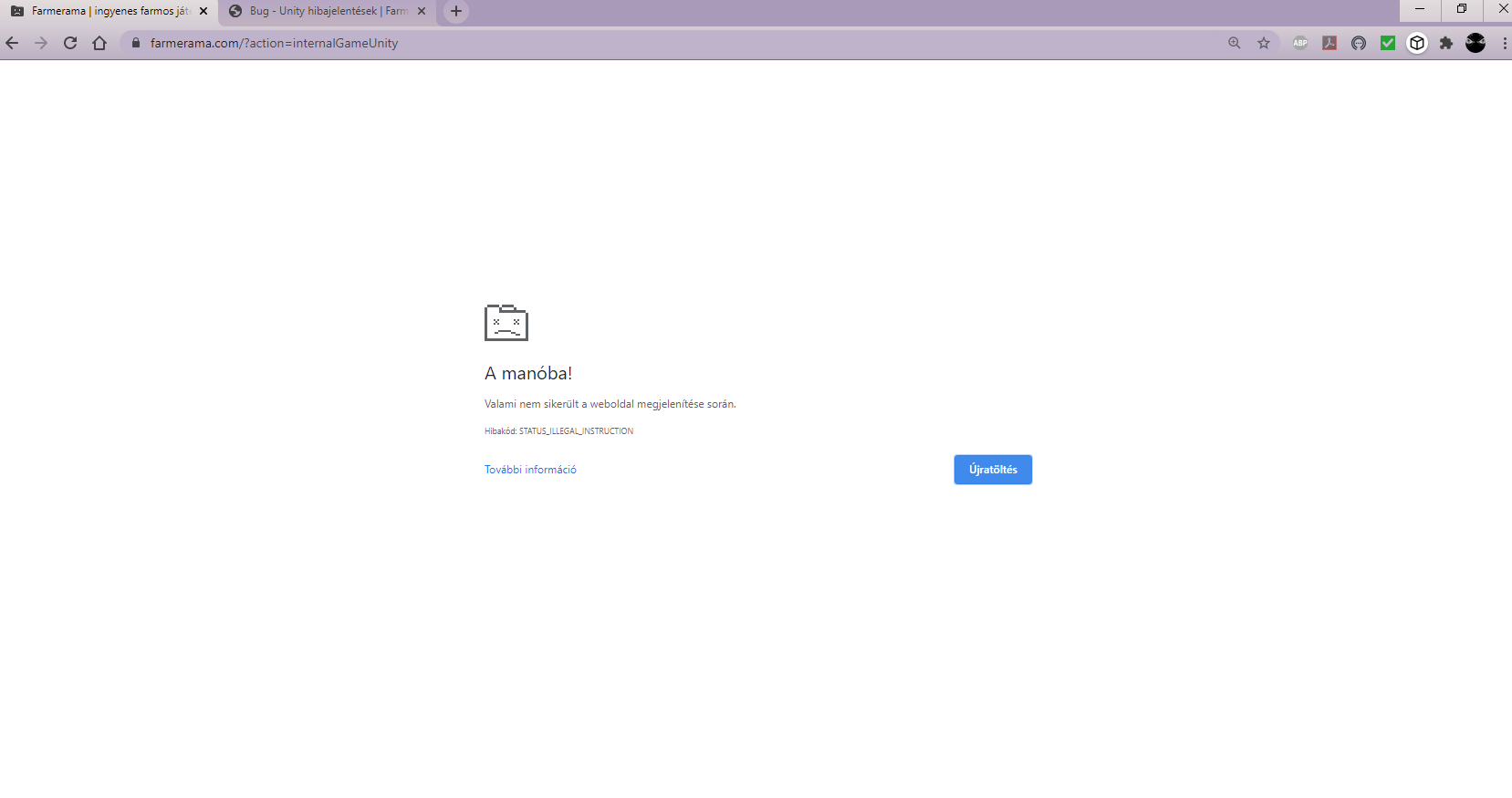Bug - Unity hibajelentések| 8. oldal | Farmerama HU