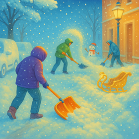 Magical snowy street hó az utcán.png