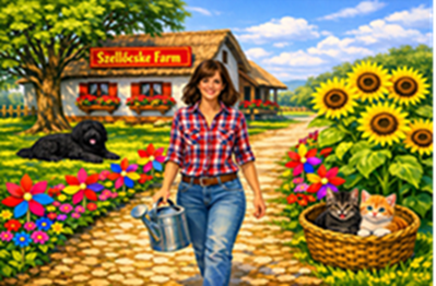 Szellőcske Farm kockás ing ház kutya cica pointos.png